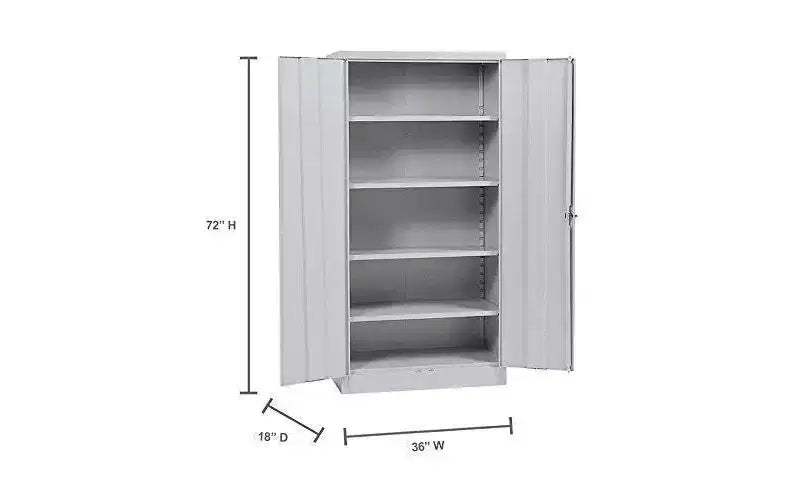 Edsal 36"Wx18"Dx72"H Steel Freestanding Cabinet Gray