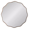 Viona 30 - Specchio da Parete Decorativo Rotondo | Cornice in Metallo Dorato | Design a Raggi di Sole