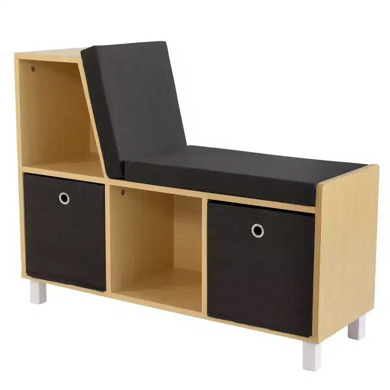 Humble Crew Kids' Toddler BookNook Wood: MDF Frame, Steel Hardware, 2 Shelves, 2 Drawers, 5-Piece Set