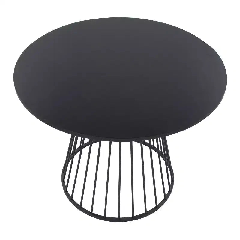 LumiSource Canary MDF Dining Table Black Metal/Black