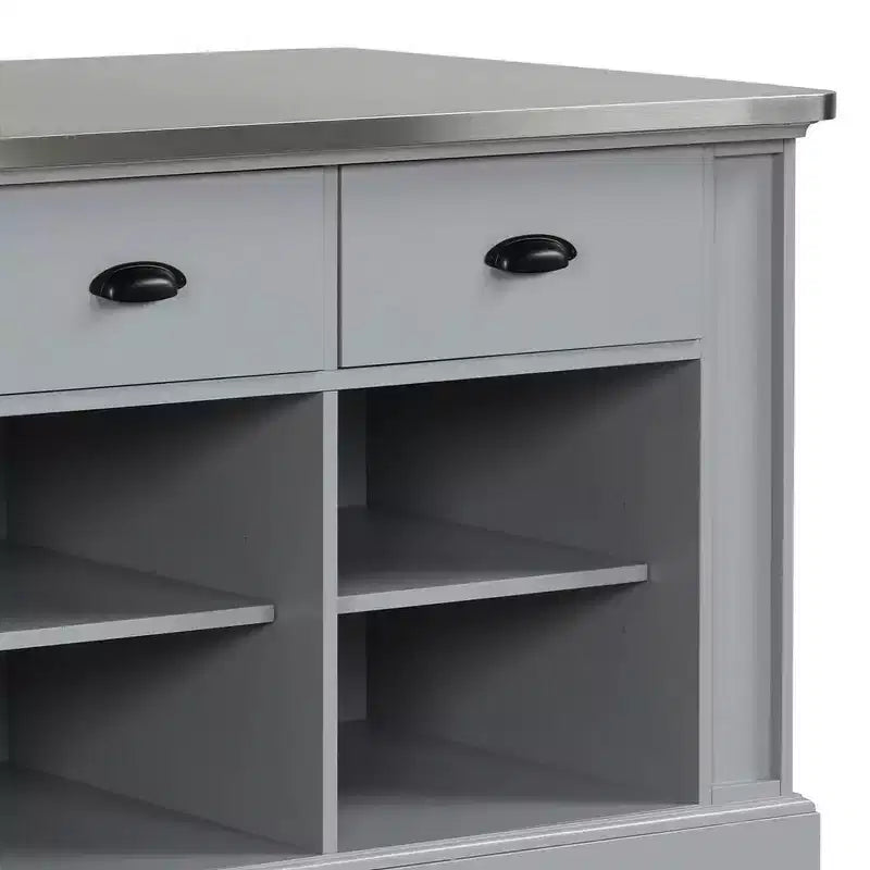 Acme Furniture Urrur Kitchen Island Gray Finish