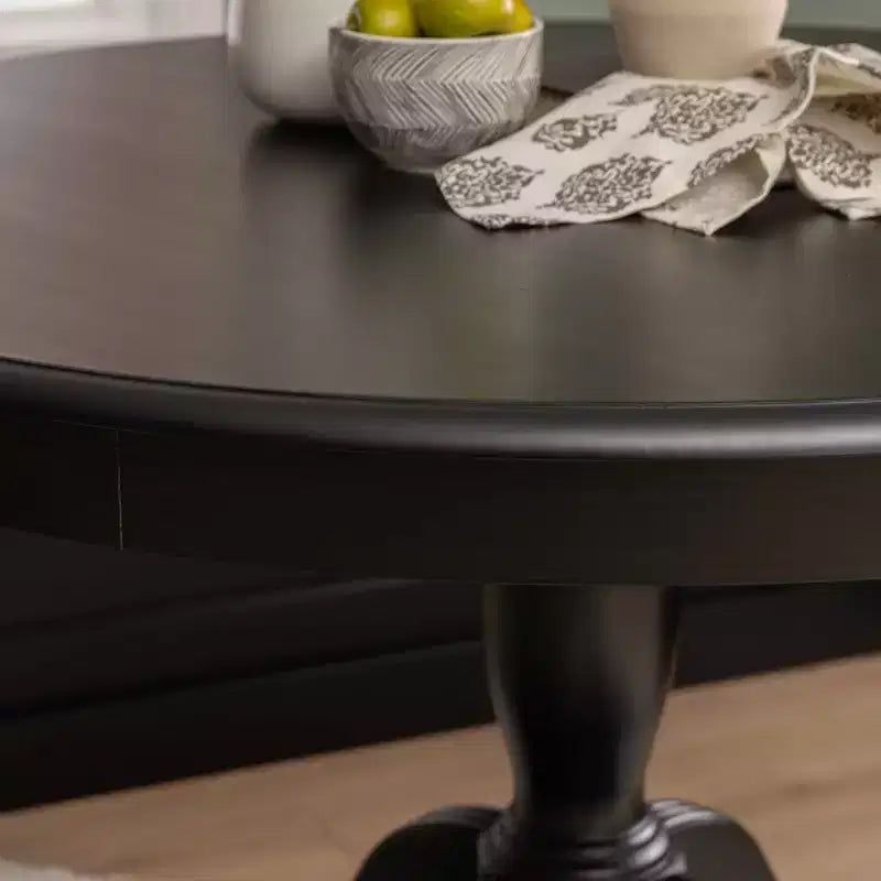 Linon 4pc Tobin Nook and Table Dining Set Black/Walnut