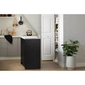 South Shore Olio Kitchen Island Matte Black/Faux White Marble