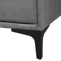 Baxton Studio Etienne Velvet 6 Drawer Dresser Slate Gray/Black
