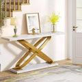 LITTLE TREE 55" Rectangular Modern Console Table White