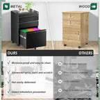 Schedario mobile/verticale a 3 cassetti per ufficio domestico