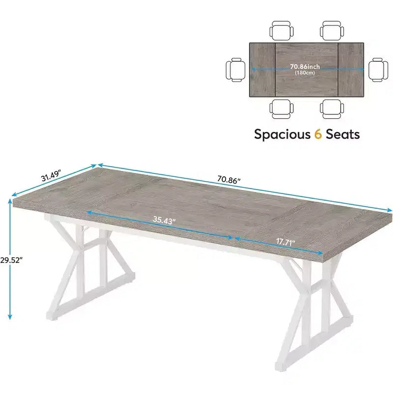 Lantine 6FT Conference Table, 70.86 L x 31.49 W x 29.52 H Inches