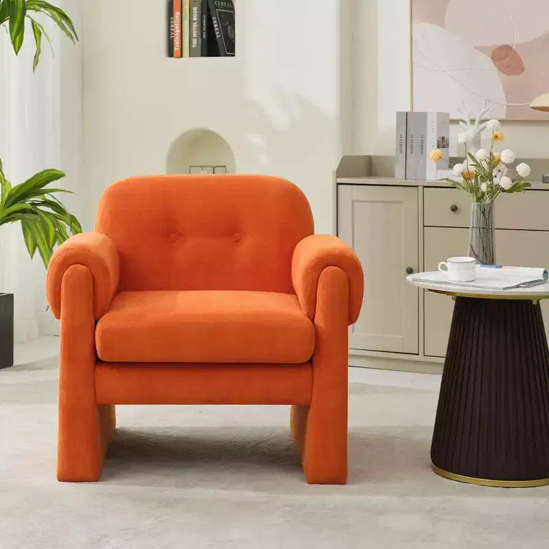 Hyleory Downy Fluffy Cloud Upholstered Accent Chair,Armchair for Bedroom Reception Area Reading Room Living Room