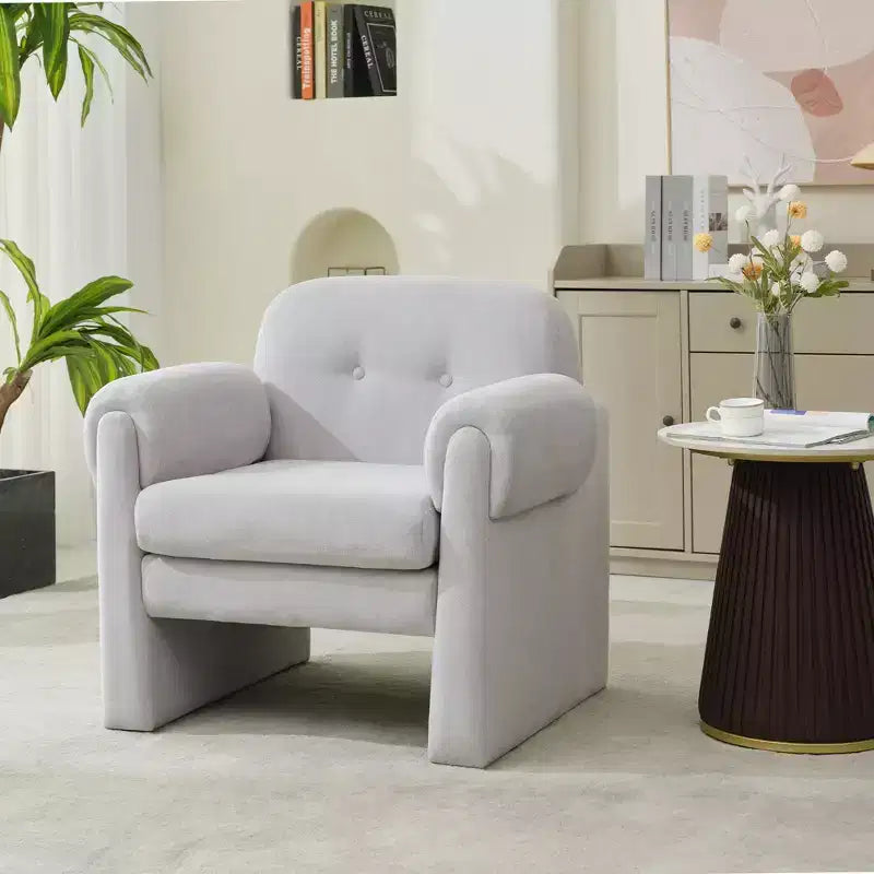 Hyleory Downy Fluffy Cloud Upholstered Accent Chair,Armchair for Bedroom Reception Area Reading Room Living Room