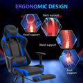 FDW Racing Gaming Chair Video Game Chairs with Computer Desk PU Leather Headrest Lumbar Support & 360-Swivel Seat