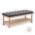 Panca contenitore oversize in velluto a coste da 112,5 cm | Legno massello | Camera da letto e soggiorno