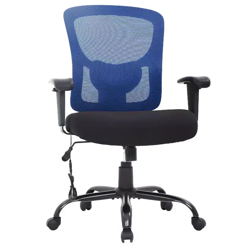 FDW Big and Tall Office Chair with Adjustable Lumbar Support 400lbs Weight Capacity & Seat Massage Function for Adults