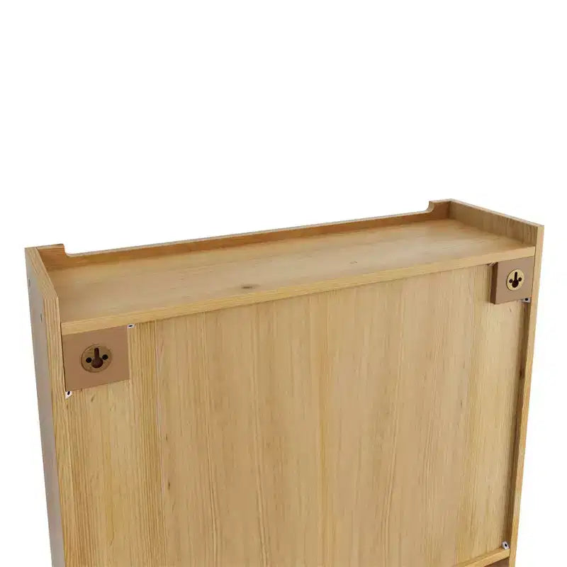 Kitchen Wall Cabinet With Towel Rack, 24.8''Glass Door Vintage Double Door Wall Cabinet With Three Tiers of Storage, for Bathroom, Kitchen,Dining Room