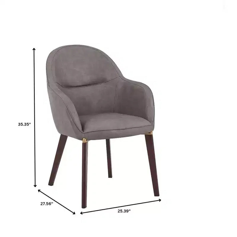 Elias Upholstered Dining Chair | Leather or Velvet Seat with Powder-Coated Legs