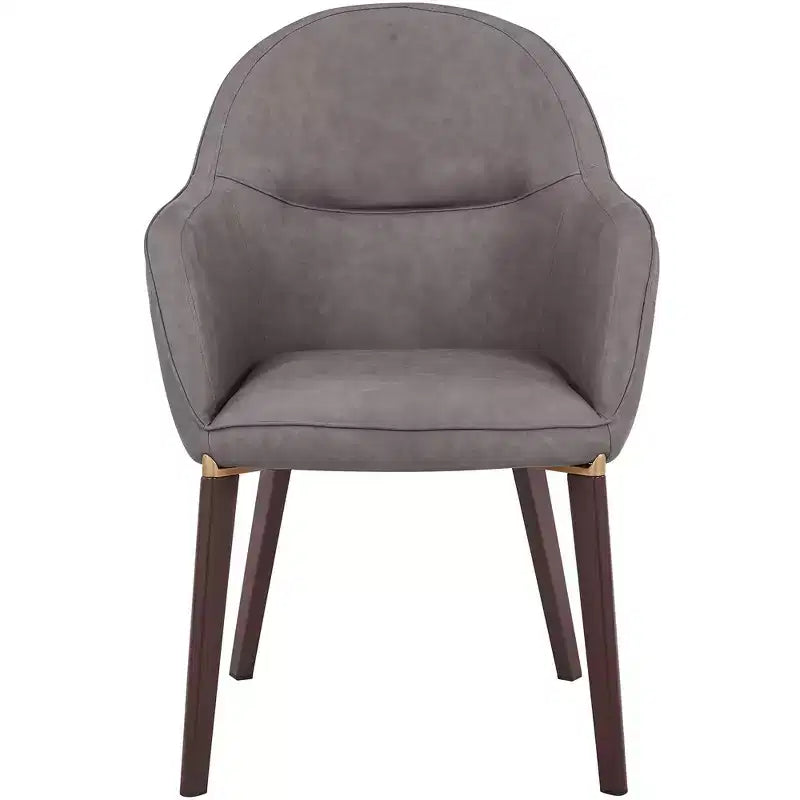 Elias Upholstered Dining Chair | Leather or Velvet Seat with Powder-Coated Legs