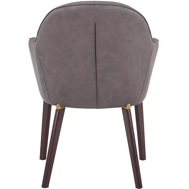 Elias Upholstered Dining Chair | Leather or Velvet Seat with Powder-Coated Legs