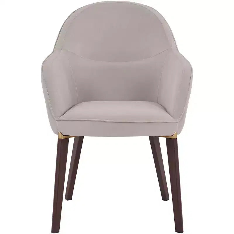 Elias Upholstered Dining Chair | Leather or Velvet Seat with Powder-Coated Legs