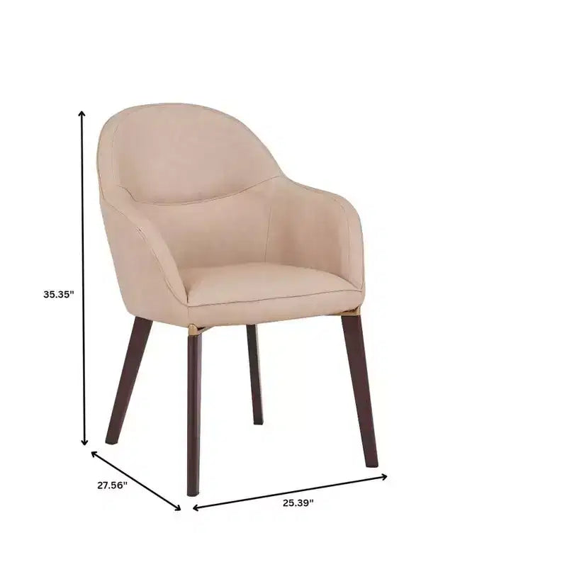 Elias Upholstered Dining Chair | Leather or Velvet Seat with Powder-Coated Legs