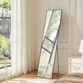 JIONJOY 16x59 Full Length Mirror, Shatterproof HD Glass Metal Frame, Floor/Wall Mounted for Bedroom Closet Entryway
