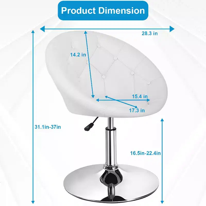 FDW Vanity Chair Living Room Chair Adjustable Height Home Bar Stool Makeup Chair