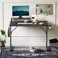 Scrivania Gaming Piccola 42" con Luci LED e Supporto Monitor | Scrivania da Ufficio Computer