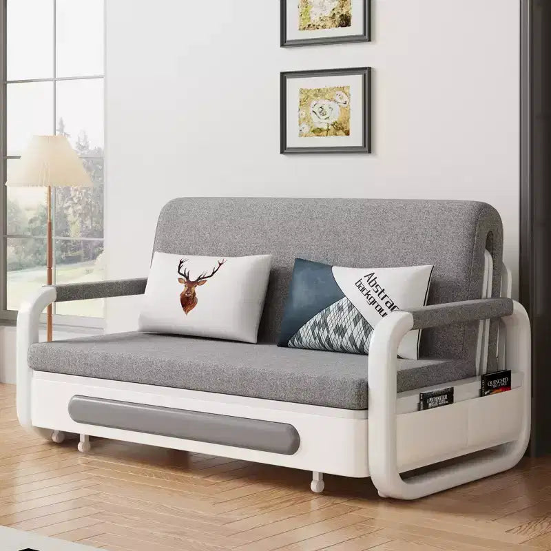Luck Live Farmhouse 59.84-inch sleeper sofa convertible sofa bed with storage base,folding chair,couches for living room