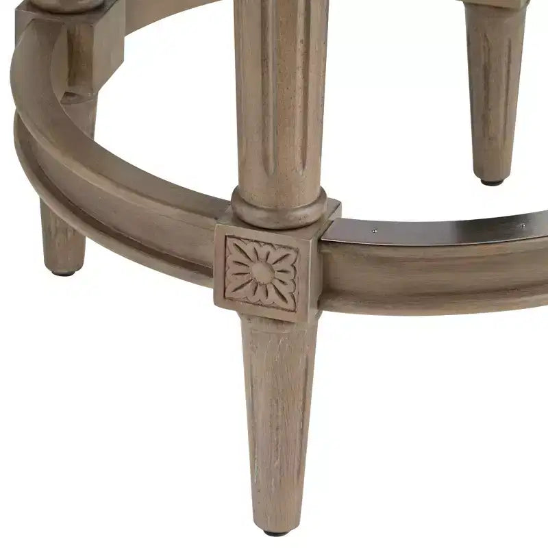 55 Downing Street Oliver 26 High Ash Gray and Oak Traditional Swivel Counter Stool