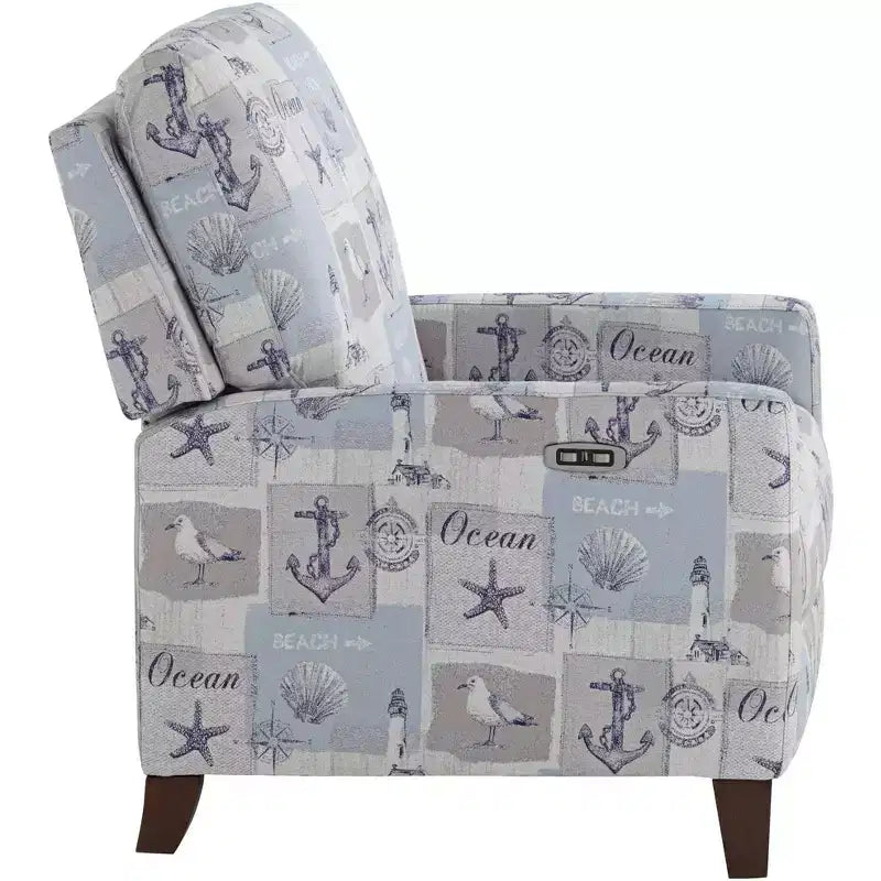 Kensington Hill Gulls Point Sky 27 1/2 Wide Blue 3-Way Power Recliner