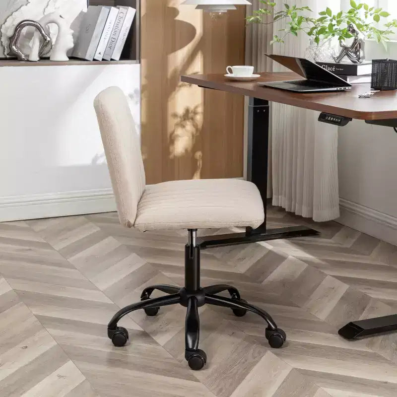 Fabric Swivel Office Chair | Ergonomic Design | Available in Blue, Beige & Gray
