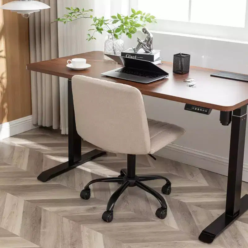 Fabric Swivel Office Chair | Ergonomic Design | Available in Blue, Beige & Gray