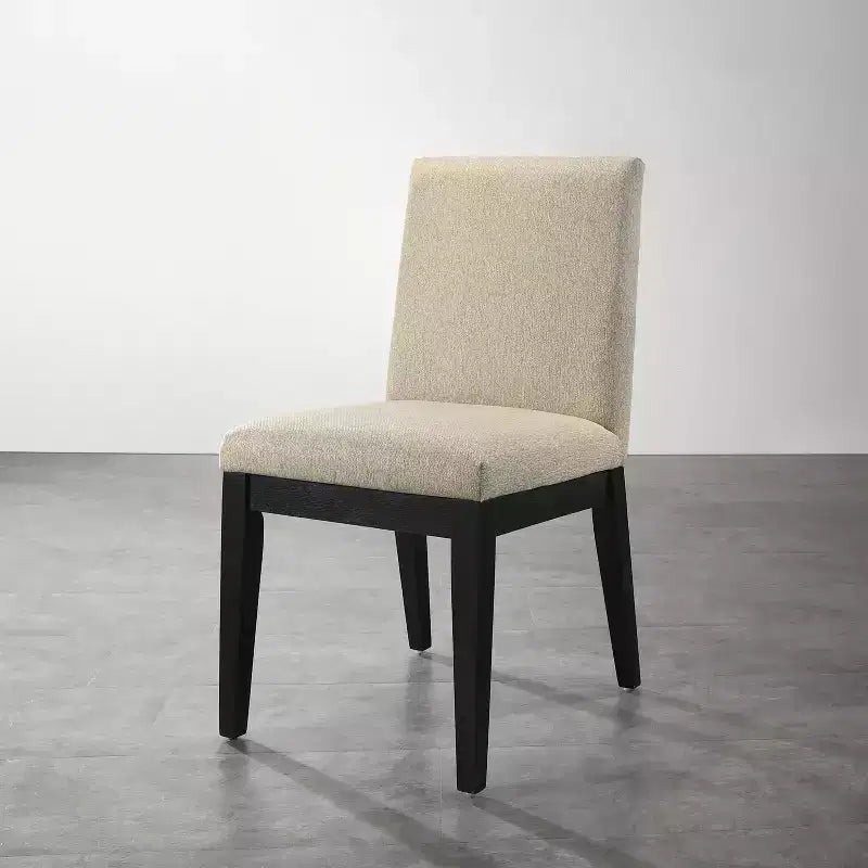 Roundhill Furniture Rocco Contemporary Solid Wood Dining Chairs, Beige, Set of 2