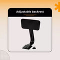 Hampden Furnishings 25-33" Felix Collection Steel Counter Height Barstool with Backrest