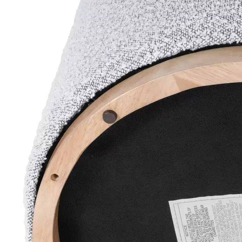 HomePop Cloud Ottoman with Wood Base