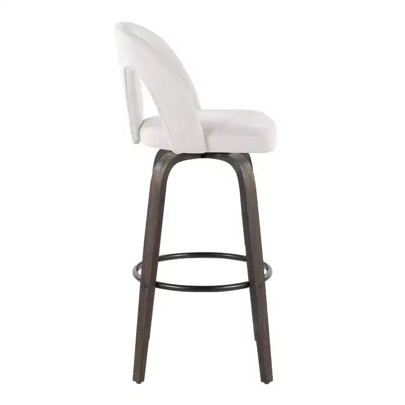 LumiSource Set of 2 Ava Barstools Dark Fabric