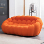 Divano relax curvo a bolle per 2 persone, a forma di nido d'ape, con tessuto 3D, per soggiorno, salotto o appartamento